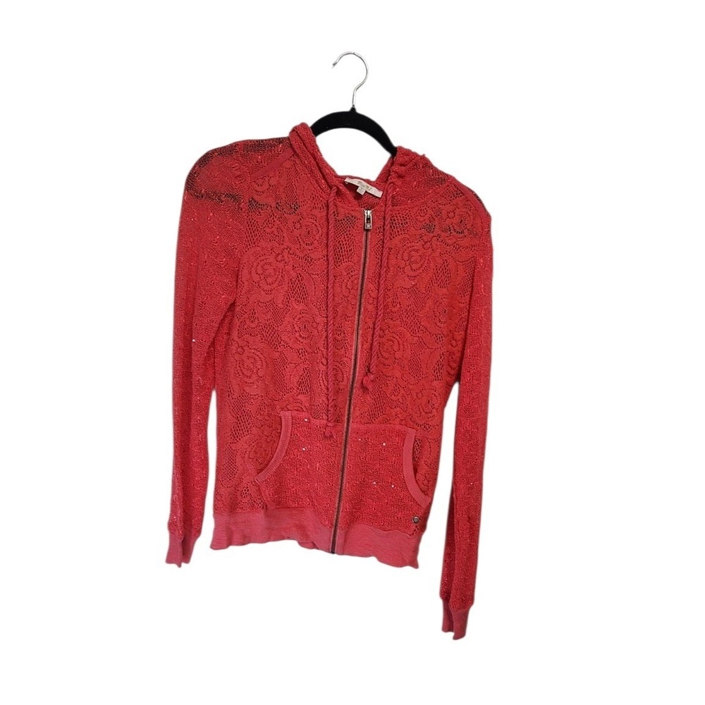 MISS ME Knit Top Womens L Orange/pink Excellent